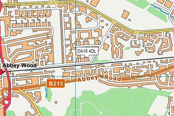 DA18 4DL map - OS VectorMap District (Ordnance Survey)