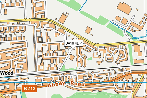 Parkway Primary School map (DA18 4DP) - OS VectorMap District (Ordnance Survey)