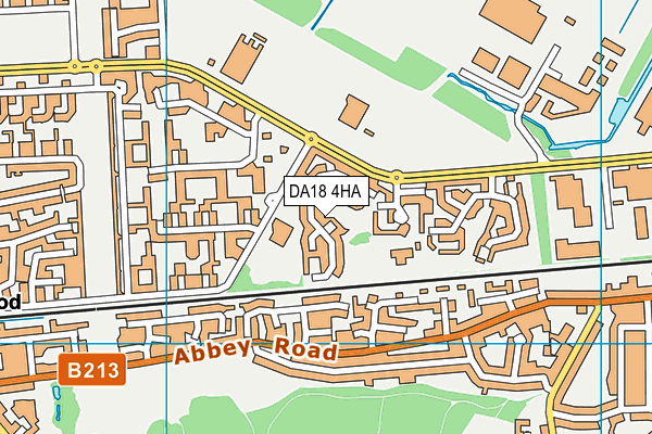 DA18 4HA map - OS VectorMap District (Ordnance Survey)