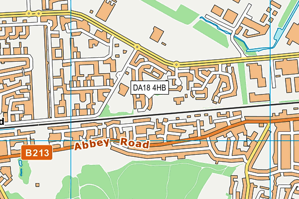 DA18 4HB map - OS VectorMap District (Ordnance Survey)