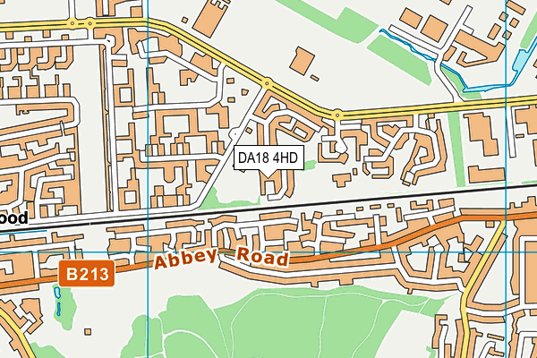 DA18 4HD map - OS VectorMap District (Ordnance Survey)