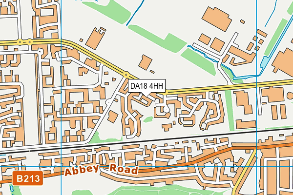 DA18 4HH map - OS VectorMap District (Ordnance Survey)