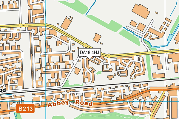 DA18 4HJ map - OS VectorMap District (Ordnance Survey)