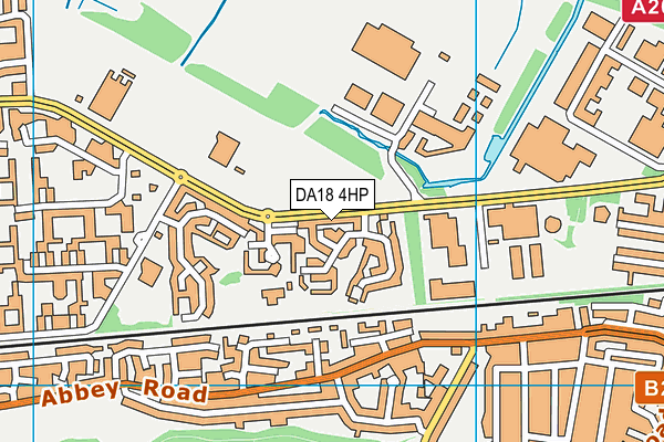 DA18 4HP map - OS VectorMap District (Ordnance Survey)