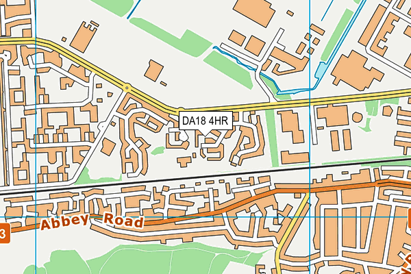 DA18 4HR map - OS VectorMap District (Ordnance Survey)