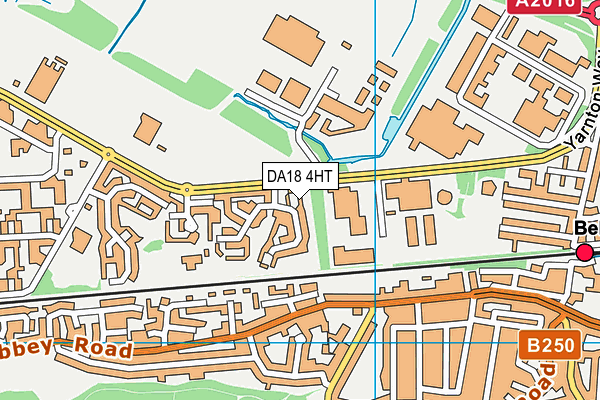DA18 4HT map - OS VectorMap District (Ordnance Survey)