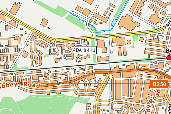 DA18 4HU map - OS VectorMap District (Ordnance Survey)