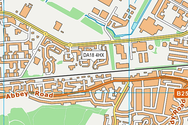 DA18 4HX map - OS VectorMap District (Ordnance Survey)