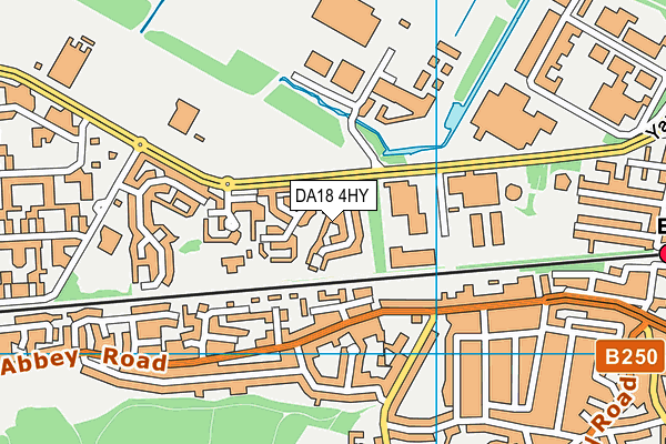 DA18 4HY map - OS VectorMap District (Ordnance Survey)