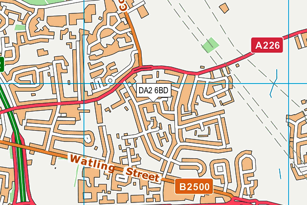 DA2 6BD map - OS VectorMap District (Ordnance Survey)