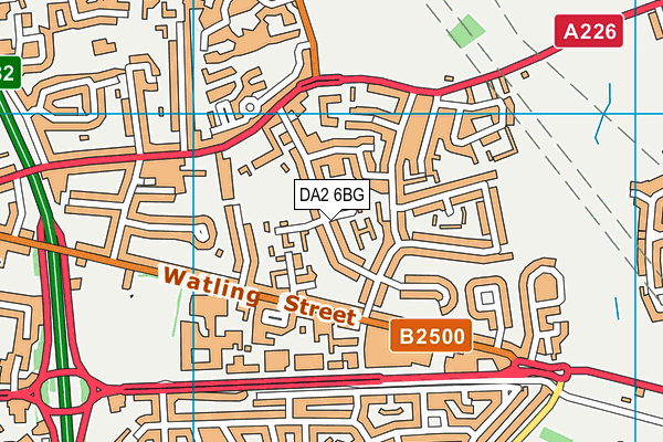 DA2 6BG map - OS VectorMap District (Ordnance Survey)