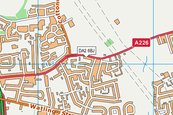DA2 6BJ map - OS VectorMap District (Ordnance Survey)