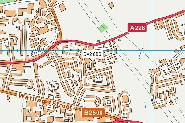 DA2 6BS map - OS VectorMap District (Ordnance Survey)