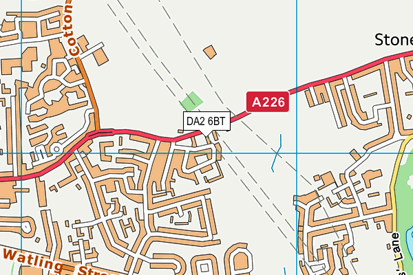 DA2 6BT map - OS VectorMap District (Ordnance Survey)