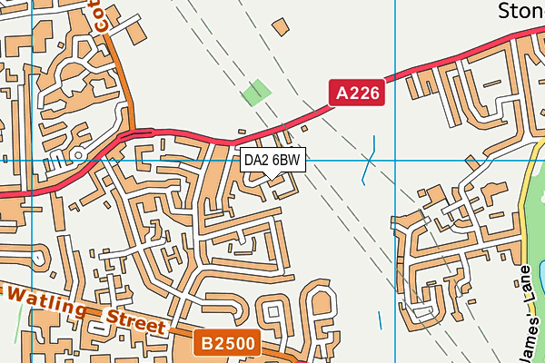 DA2 6BW map - OS VectorMap District (Ordnance Survey)