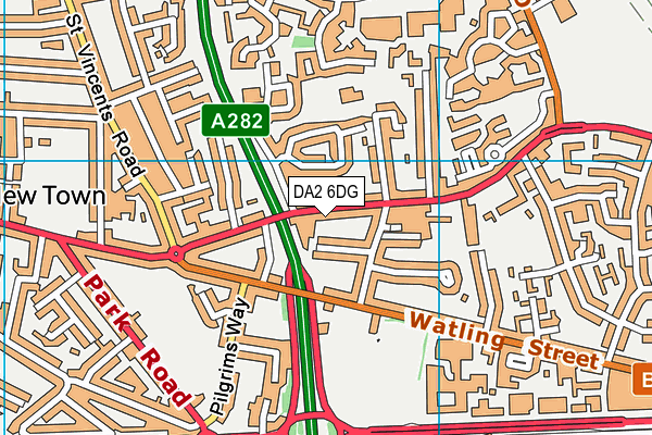 DA2 6DG map - OS VectorMap District (Ordnance Survey)