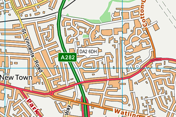 DA2 6DH map - OS VectorMap District (Ordnance Survey)