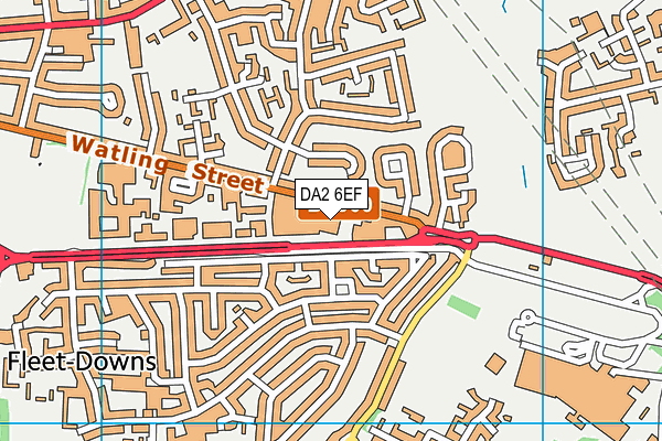DA2 6EF map - OS VectorMap District (Ordnance Survey)