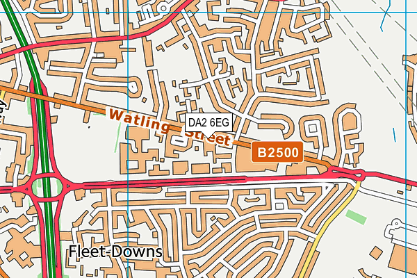 DA2 6EG map - OS VectorMap District (Ordnance Survey)