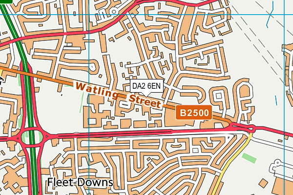 DA2 6EN map - OS VectorMap District (Ordnance Survey)