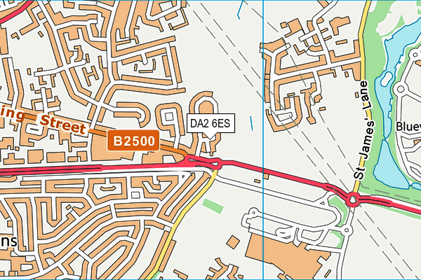 DA2 6ES map - OS VectorMap District (Ordnance Survey)