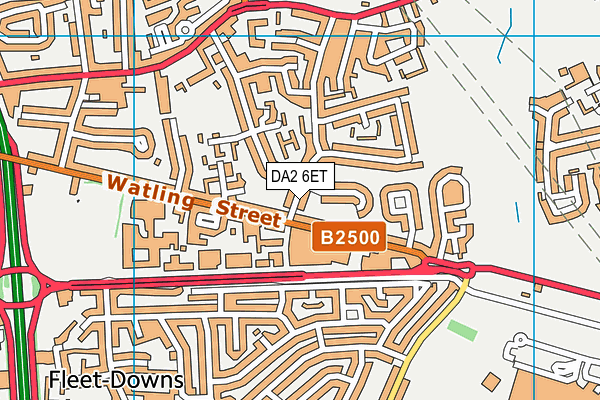 DA2 6ET map - OS VectorMap District (Ordnance Survey)