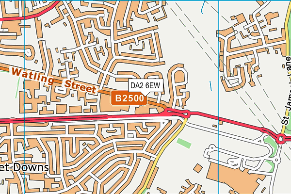 DA2 6EW map - OS VectorMap District (Ordnance Survey)