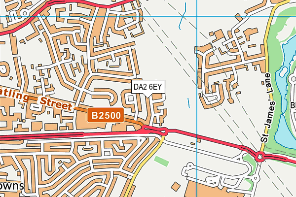 DA2 6EY map - OS VectorMap District (Ordnance Survey)
