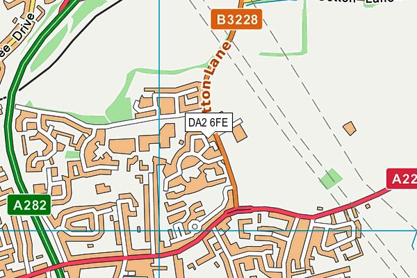 DA2 6FE map - OS VectorMap District (Ordnance Survey)
