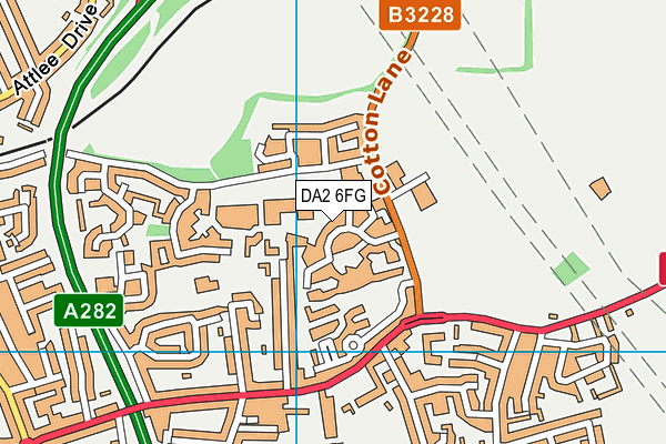 DA2 6FG map - OS VectorMap District (Ordnance Survey)