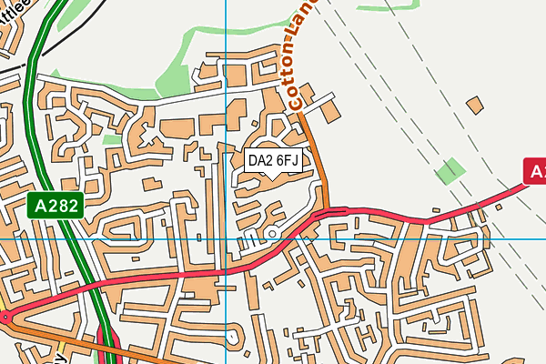 DA2 6FJ map - OS VectorMap District (Ordnance Survey)
