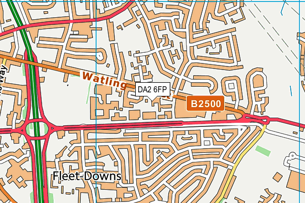 DA2 6FP map - OS VectorMap District (Ordnance Survey)