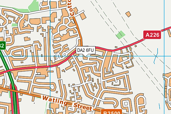 DA2 6FU map - OS VectorMap District (Ordnance Survey)