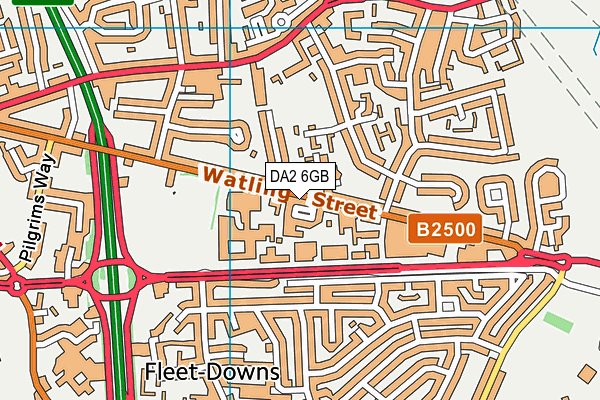 DA2 6GB map - OS VectorMap District (Ordnance Survey)