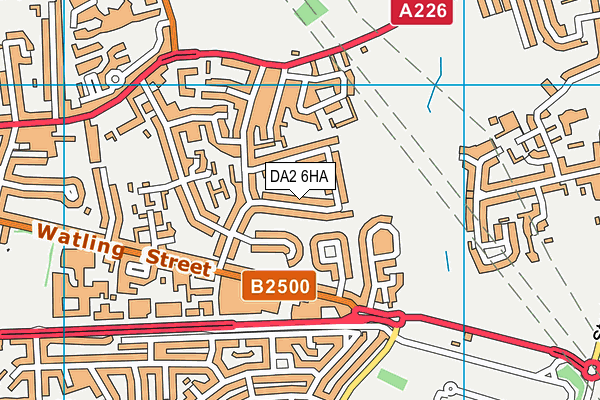 DA2 6HA map - OS VectorMap District (Ordnance Survey)