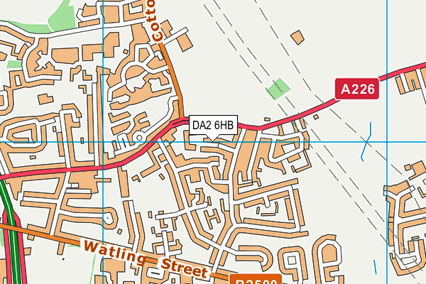 DA2 6HB map - OS VectorMap District (Ordnance Survey)