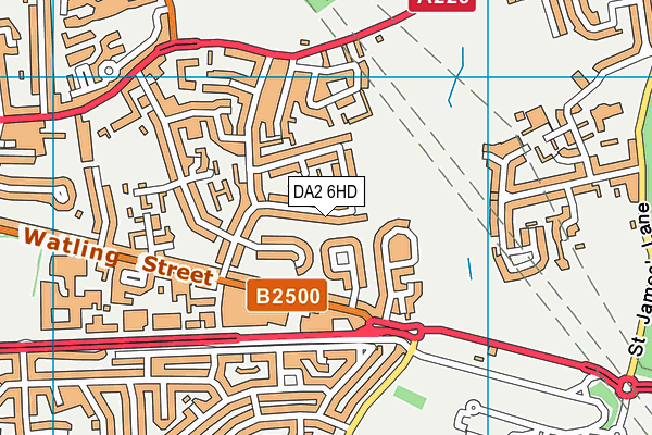 DA2 6HD map - OS VectorMap District (Ordnance Survey)