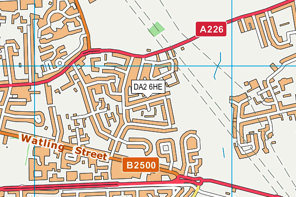 DA2 6HE map - OS VectorMap District (Ordnance Survey)