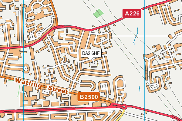 DA2 6HF map - OS VectorMap District (Ordnance Survey)