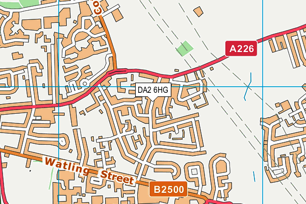 DA2 6HG map - OS VectorMap District (Ordnance Survey)