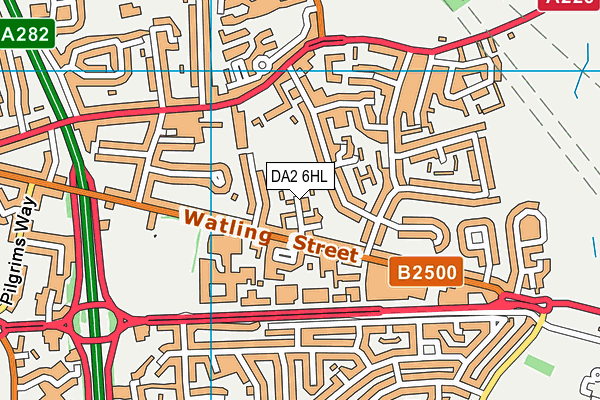 DA2 6HL map - OS VectorMap District (Ordnance Survey)