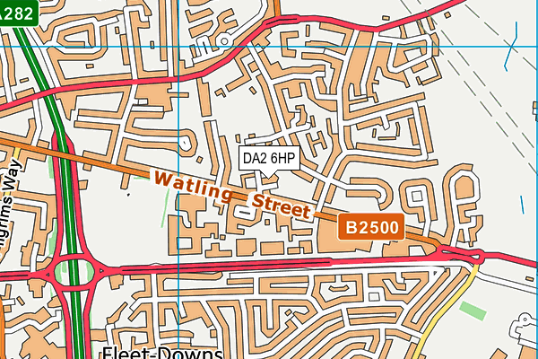 DA2 6HP map - OS VectorMap District (Ordnance Survey)