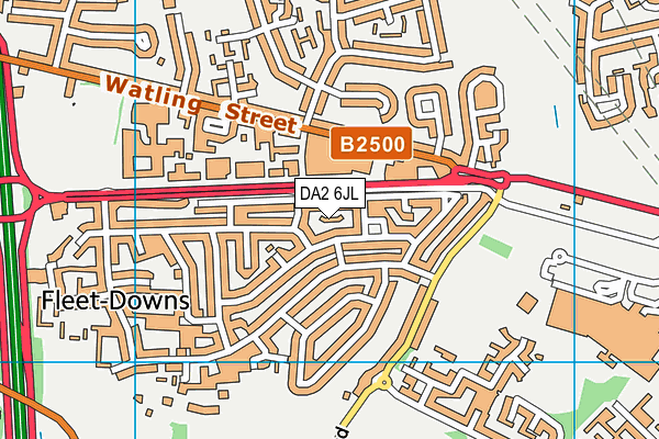 DA2 6JL map - OS VectorMap District (Ordnance Survey)