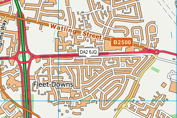 DA2 6JQ map - OS VectorMap District (Ordnance Survey)