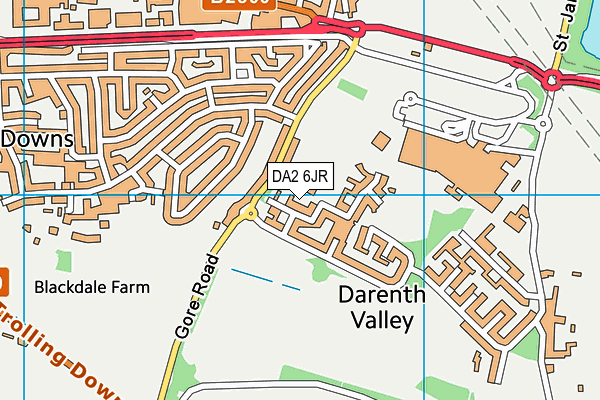 DA2 6JR map - OS VectorMap District (Ordnance Survey)