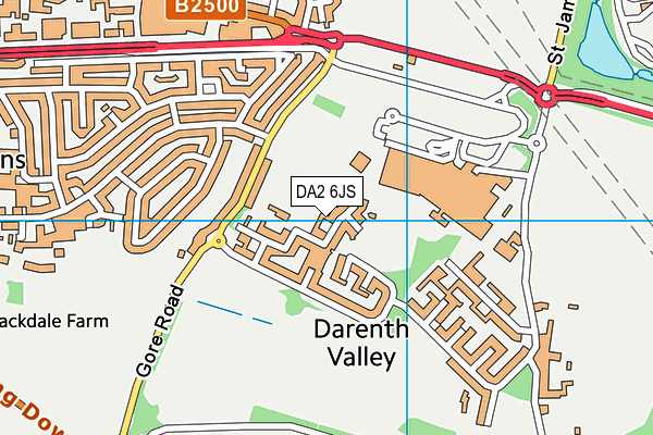 DA2 6JS map - OS VectorMap District (Ordnance Survey)