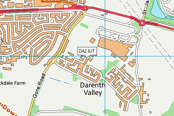 DA2 6JT map - OS VectorMap District (Ordnance Survey)