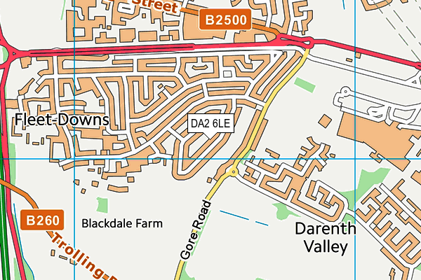 DA2 6LE map - OS VectorMap District (Ordnance Survey)