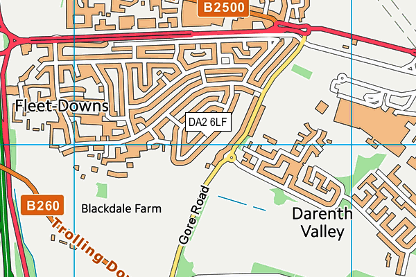 DA2 6LF map - OS VectorMap District (Ordnance Survey)