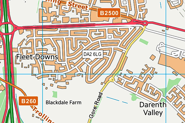 DA2 6LG map - OS VectorMap District (Ordnance Survey)